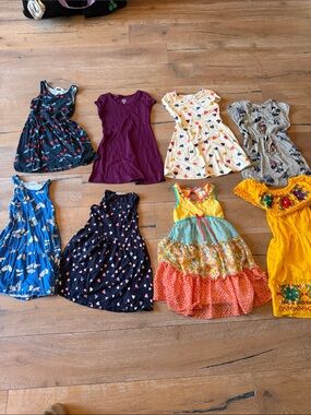 H&M Yellow Tiered Patchwork Sundress with Multicolor Floral Prints